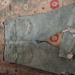 Distressed Light Wash American Eagle Super Hi Rise Legging
